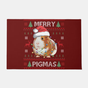 Guinea Pig Ugly Christmas Sweater Merry Pigmas Doormat