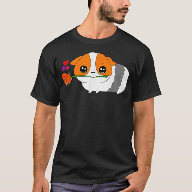 Guinea Pig Valentine Animal Lovers Valentines Day  T-Shirt (Front)