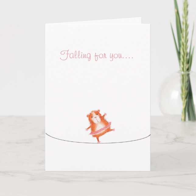 Guinea pig Valentine's Day card (Front)