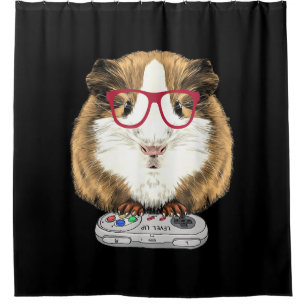 Guinea Pig Video Game Wildlife Animal Gift Shower Curtain