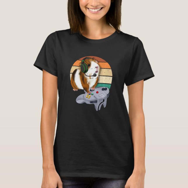 Guinea Pig Video Game Wildlife Animal Guinea Pig G T-Shirt (Front)