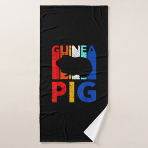 Guinea Pig - Vintage I Love My Guinea Pig Bath Towel