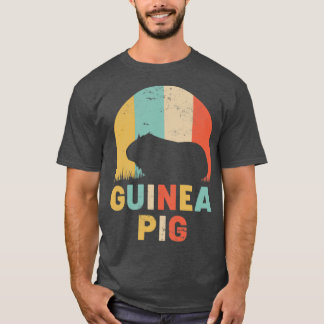Guinea Pig Vintage Sunset Retro Style Pet Rodent 1 T-Shirt