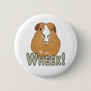 Guinea Pig Wheek 6 Cm Round Badge