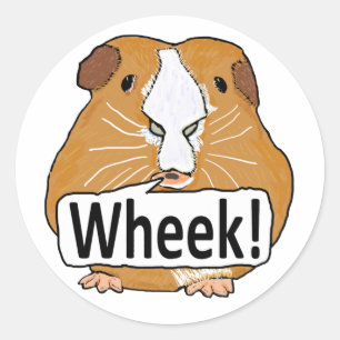Guinea Pig Wheek Classic Round Sticker
