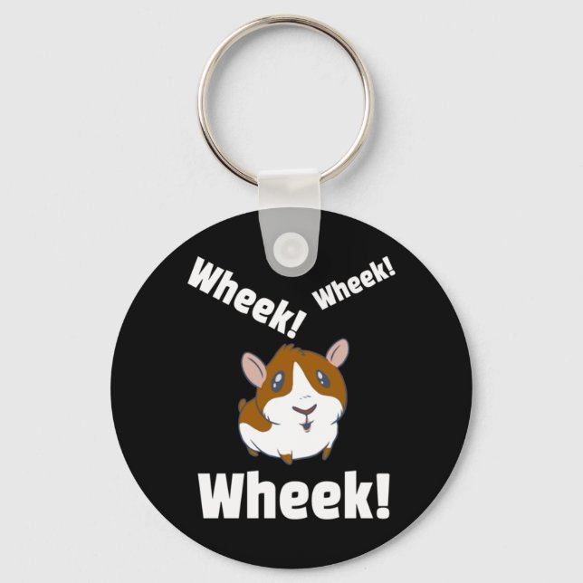 Guinea pig Wheek! Wheek! Key Ring (Front)