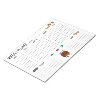 Guinea Pig Wheekly (Weekly) Planner To Do List Notepad