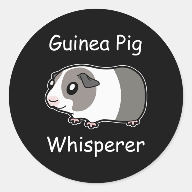 Guinea Pig Whisperer Classic Round Sticker (Front)