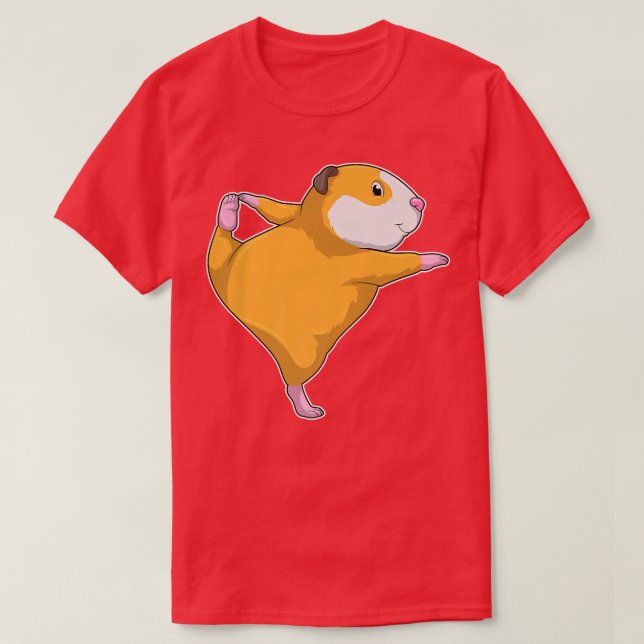 Guinea pig Yoga Fitness Sports  T-Shirt (Design Front)