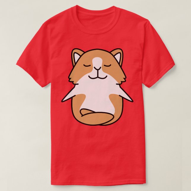Guinea Pig Yoga Funny Furry Pet Zen Meditate Rela  T-Shirt (Design Front)