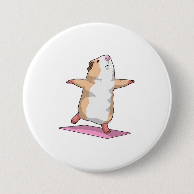 Guinea pig Yoga Meditation Fitness 7.5 Cm Round Badge (Front)