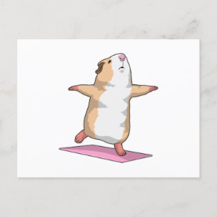 Guinea pig Yoga Meditation Fitness Postcard