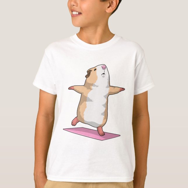 Guinea pig Yoga Meditation Fitness T-Shirt (Front)