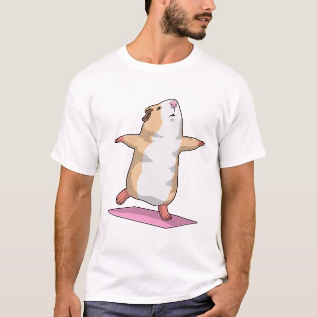 Guinea pig Yoga Meditation Fitness T-Shirt (Front)