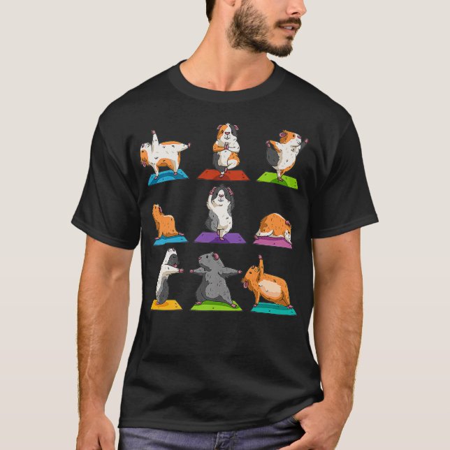 Guinea Pig Yoga Position Workout Gift Premium  T-Shirt (Front)