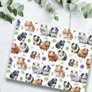 Guinea pigs and Succulents Tissue Paper
