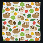 Guinea Pigs And Their Treats Bandana<br><div class="desc">Cute guinea pigs and their treats.</div>