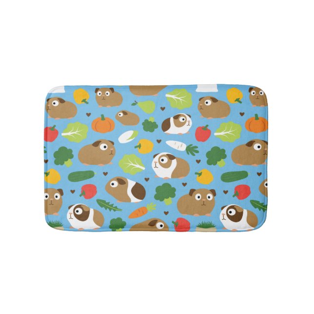 Guinea Pigs And Their Treats Bath Mat (Front)