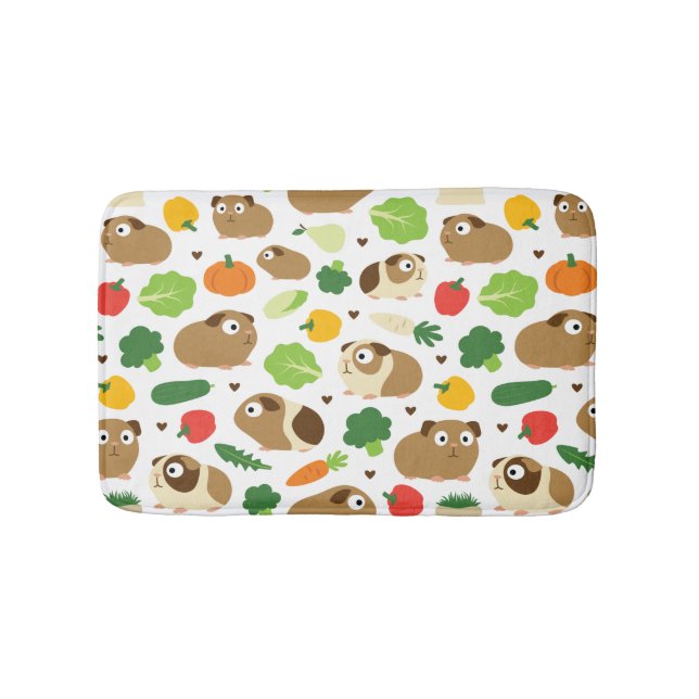 Guinea Pigs And Their Treats Bath Mat (Front)