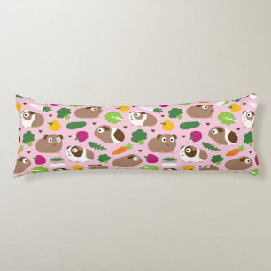 Guinea Pigs And Their Treats Body Cushion