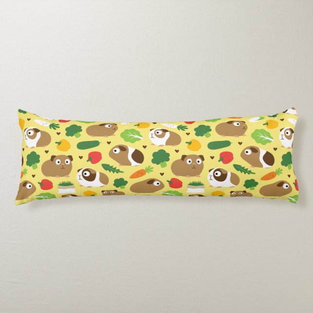 Guinea Pigs And Their Treats Body Cushion (Front)