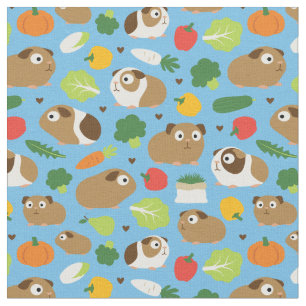 Guinea Pigs And Their Treats Fabric
