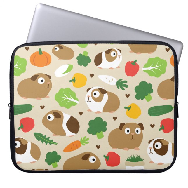 Guinea Pigs And Their Treats Laptop Sleeve (Front)