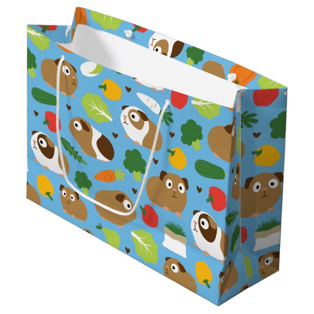 Guinea Pigs And Their Treats Large Gift Bag (Front Angled)