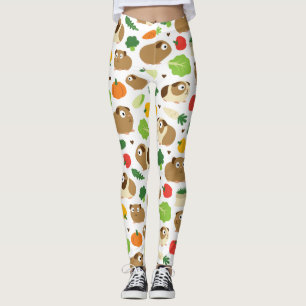 Guinea Pigs And Their Treats Leggings