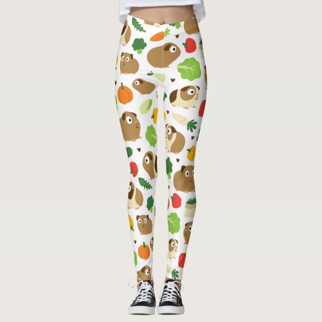 Guinea Pigs And Their Treats Leggings (Front)
