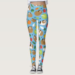 Guinea Pigs And Their Treats Leggings