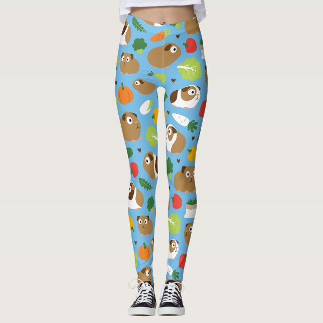 Guinea Pigs And Their Treats Leggings (Front)