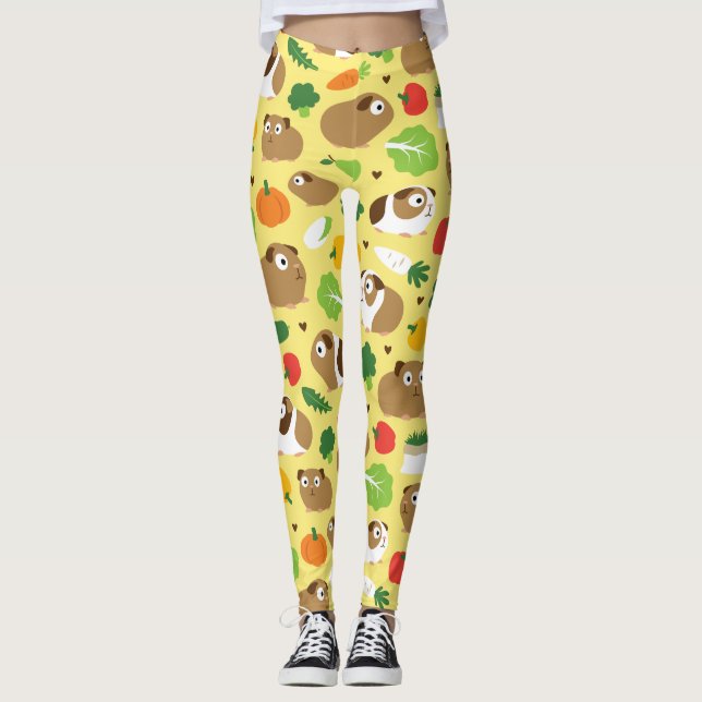 Guinea Pigs And Their Treats Leggings (Front)