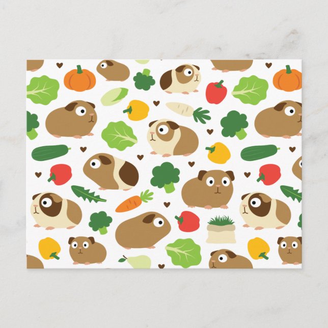 Guinea Pigs And Their Treats Postcard (Front)