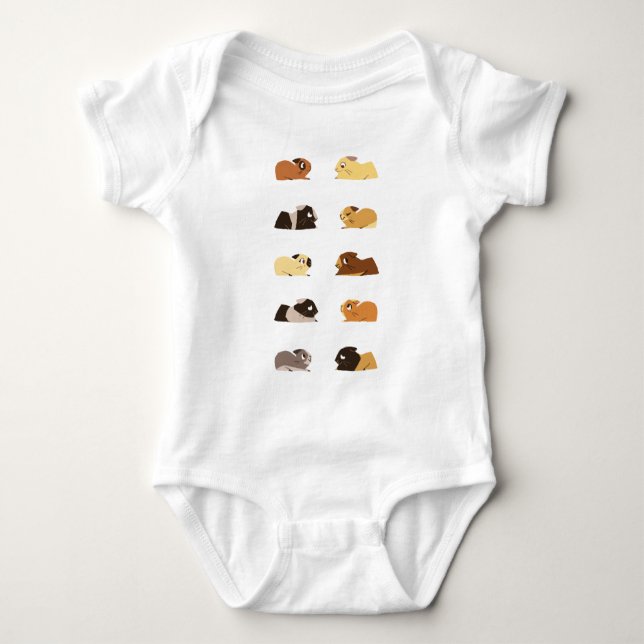 Guinea pigs baby bodysuit (Front)