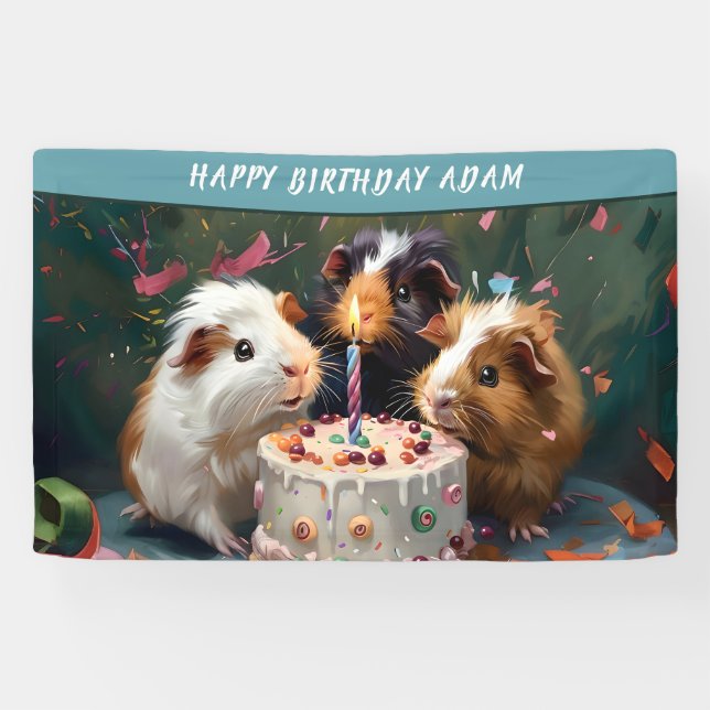 Guinea Pigs Birthday Party Banner (Horizontal)