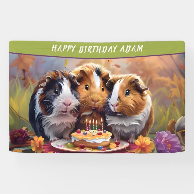 Guinea Pigs Birthday Party Banner (Horizontal)