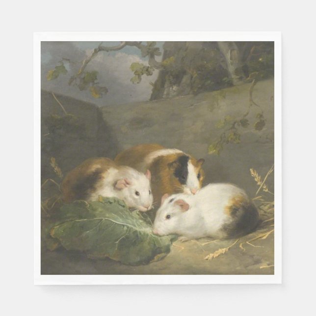 Guinea Pigs (by George Morland) Napkin (Front)