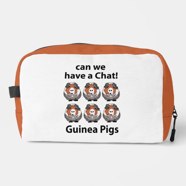 Guinea Pigs Can We Have A Chat Funny Guinea Pigs Dopp Kit (Front)