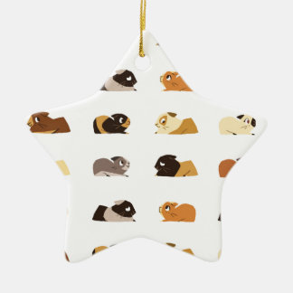 Guinea pigs ceramic tree decoration