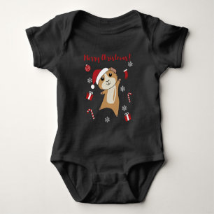Guinea Pigs Christmas Winter Animals Baby Bodysuit