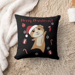 Guinea Pigs Christmas Winter Animals Cushion
