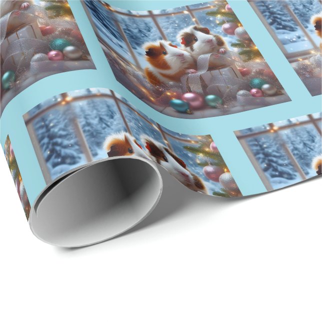 Guinea Pigs' Christmas Wrapping Paper (Roll Corner)