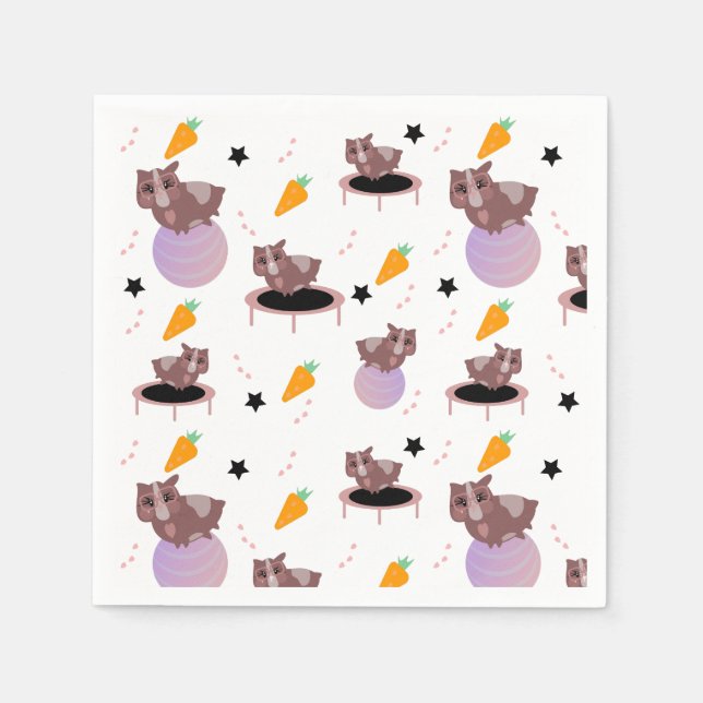 Guinea Pigs Fitness Gym Napkin (Front)