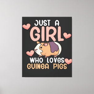 Guinea Pigs Girl Who Loves Guinea Pigs Canvas Print