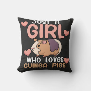 Guinea Pigs Girl Who Loves Guinea Pigs Cushion