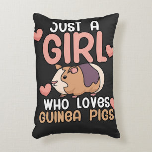Guinea Pigs Girl Who Loves Guinea Pigs Decorative Cushion