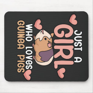 Guinea Pigs   Girl Who Loves Guinea Pigs Mouse Mat