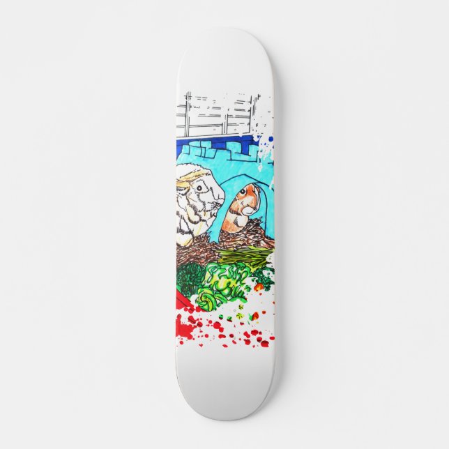 Guinea Pigs in a cage Skateboard (Front)