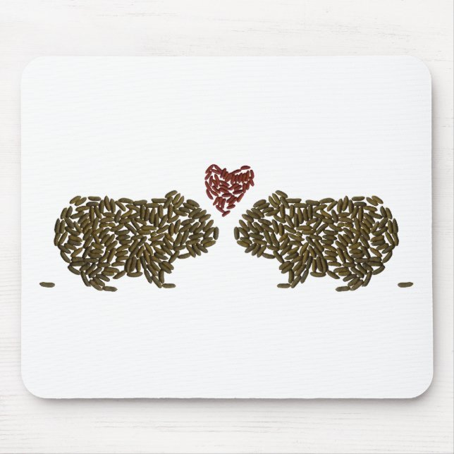 Guinea Pigs in Love Mouse Mat (Front)